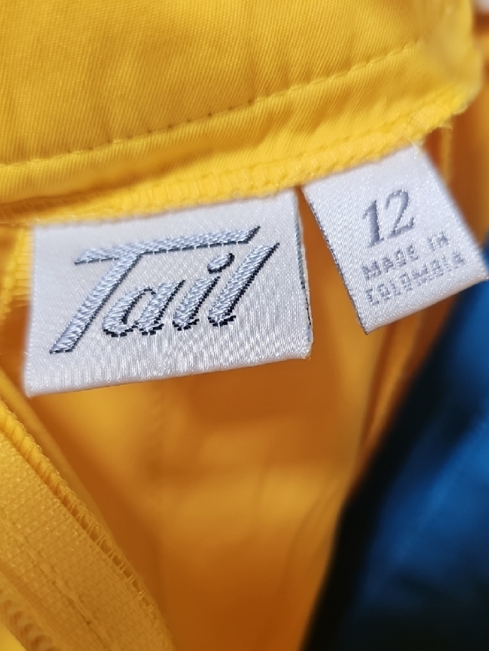 GUC Vintage Tail Yellow Golf/Tennis Skirt Blue Accent Sz 12 - Picture 2 of 6